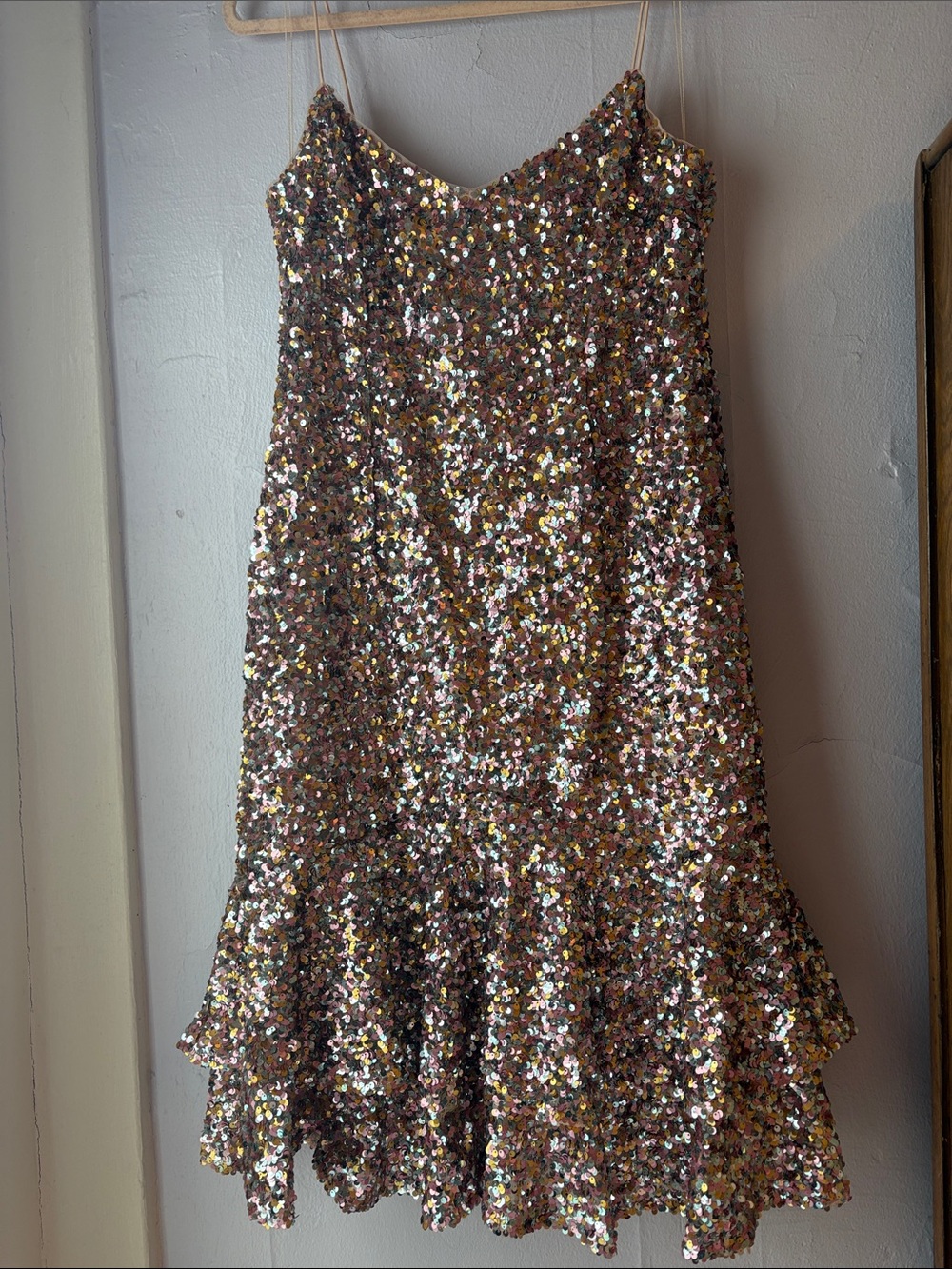 Adrianna Papell Multicolor Sequin-Embellished Dress